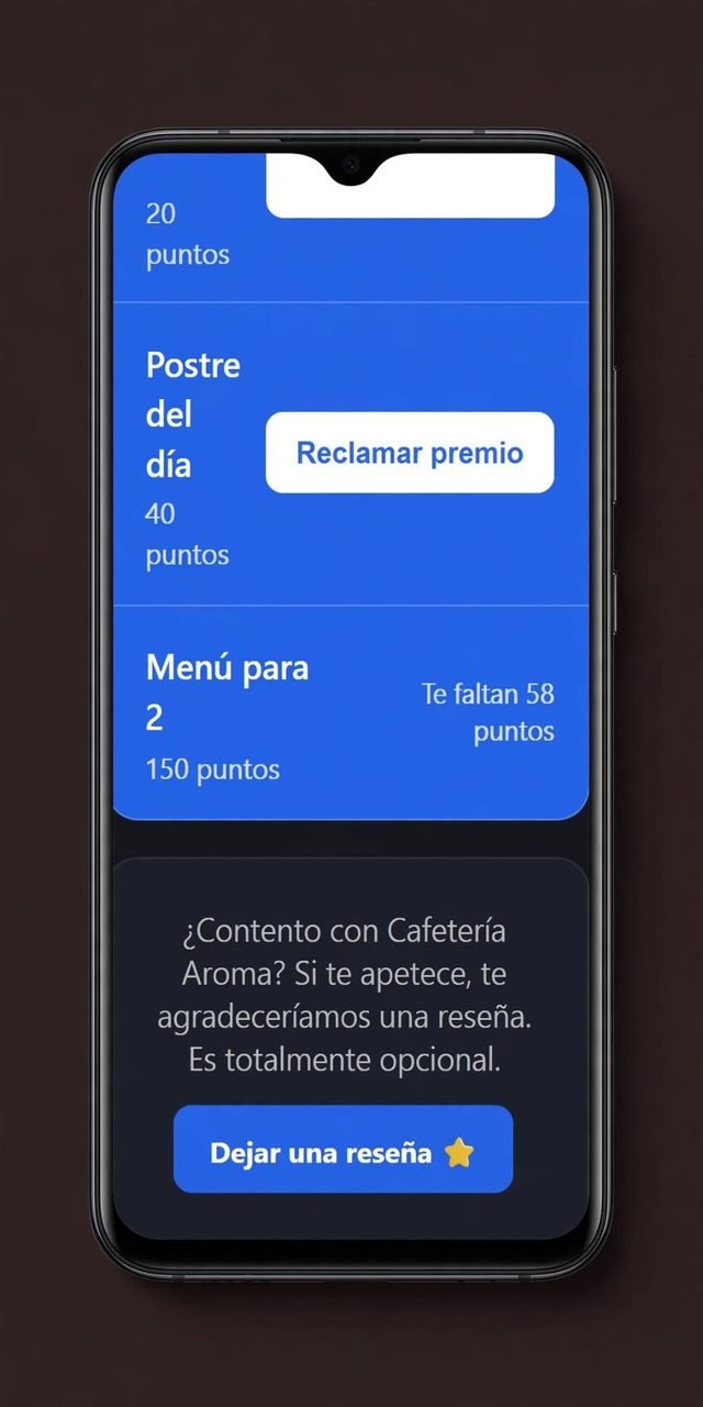 Invitación a dejar una reseña del negocio en Google
